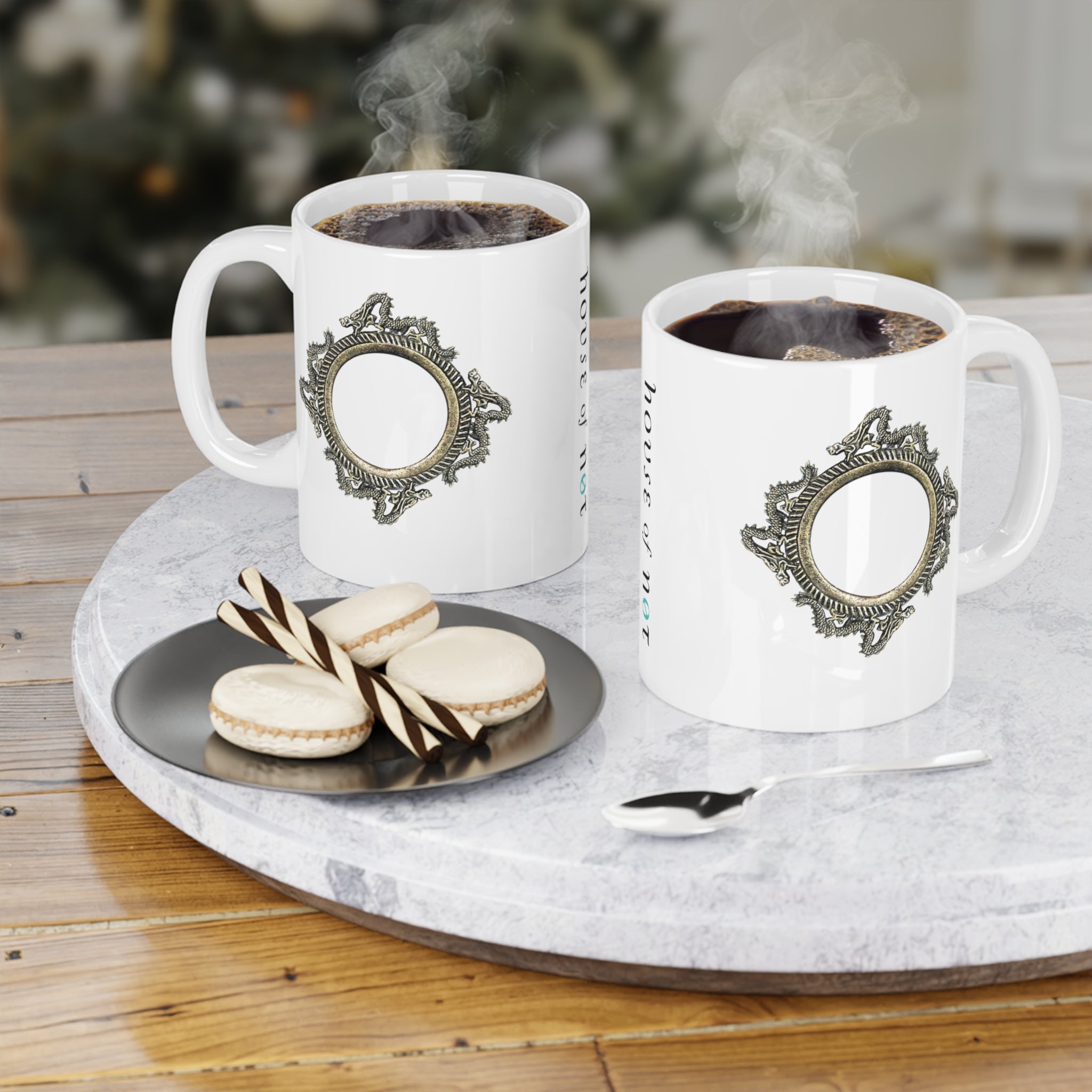 White Dragon Jewel Mug (11oz/15oz/20oz) (Canada)