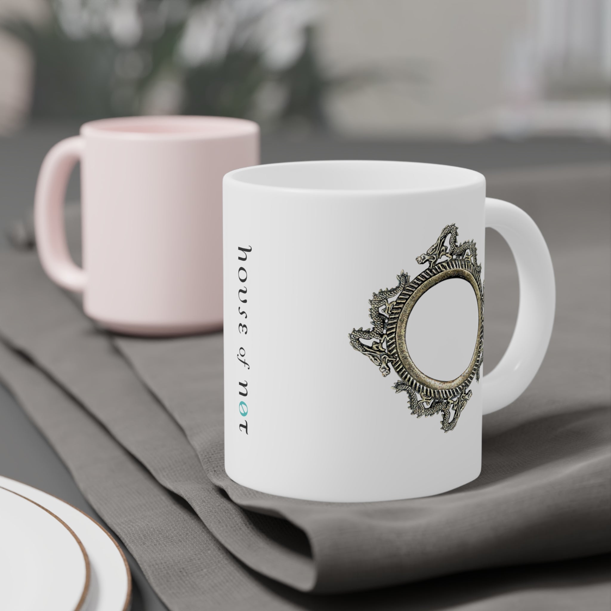 White Dragon Jewel Mug (11oz/15oz/20oz) (Canada)