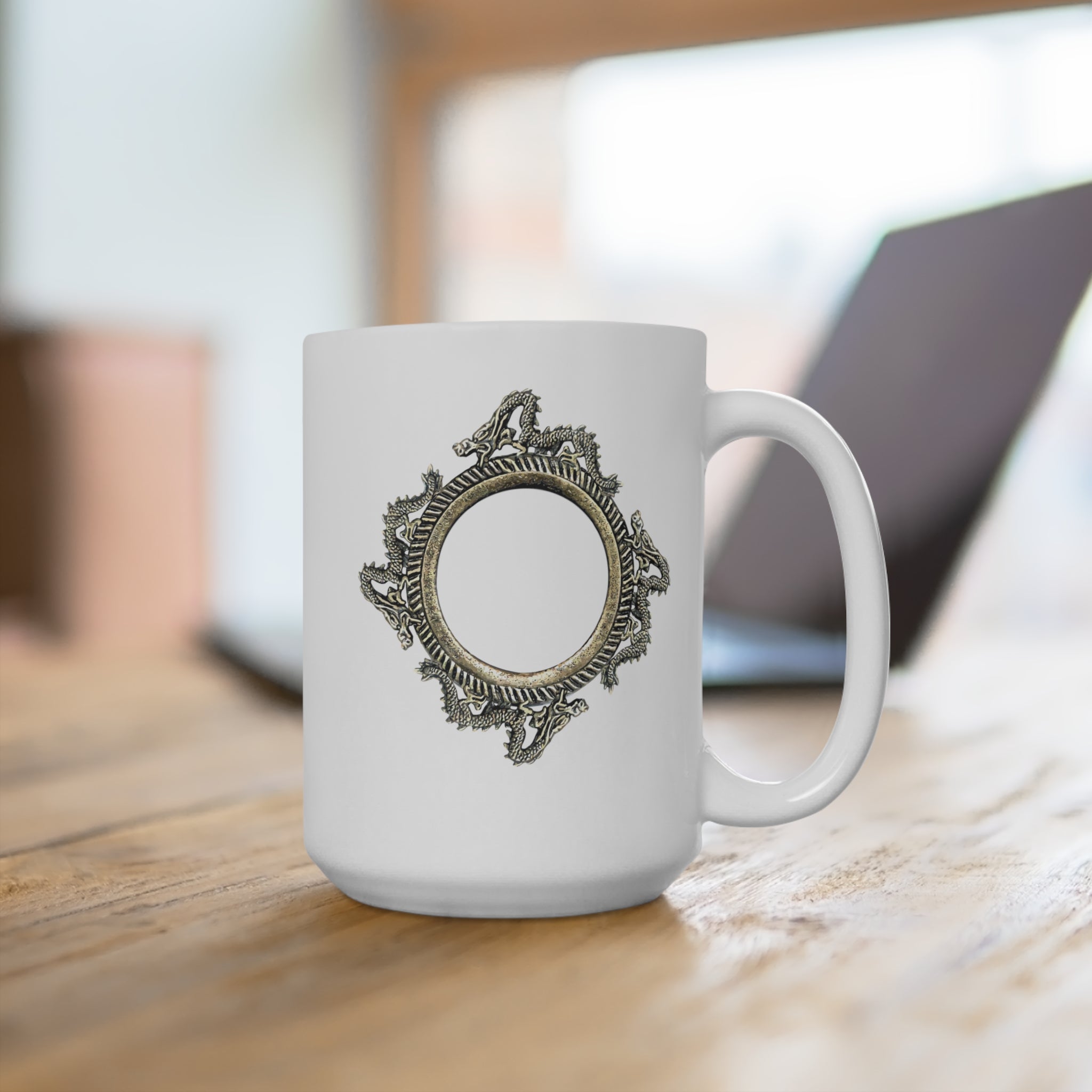 White Dragon Jewel Mug (11oz/15oz/20oz) (Canada)