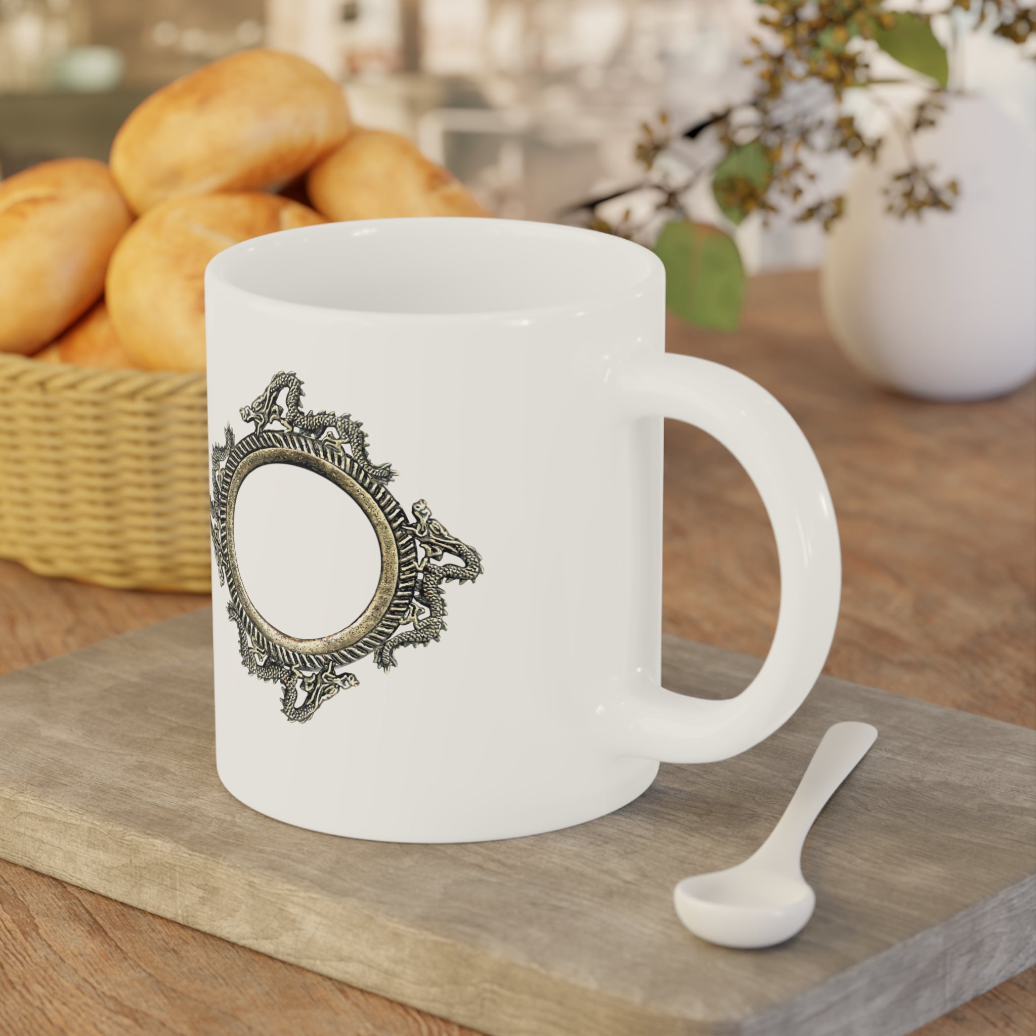 White Dragon Jewel Mug (11oz/15oz/20oz) (Canada)