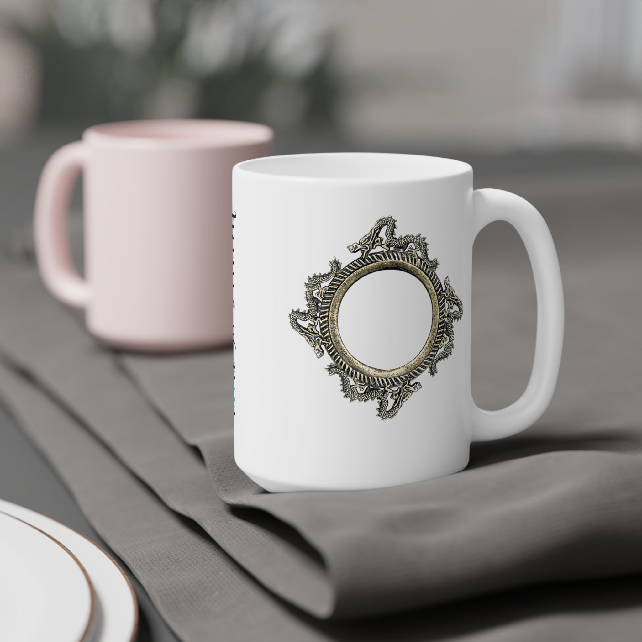 White Dragon Jewel Mug (11oz/15oz/20oz) (Canada)