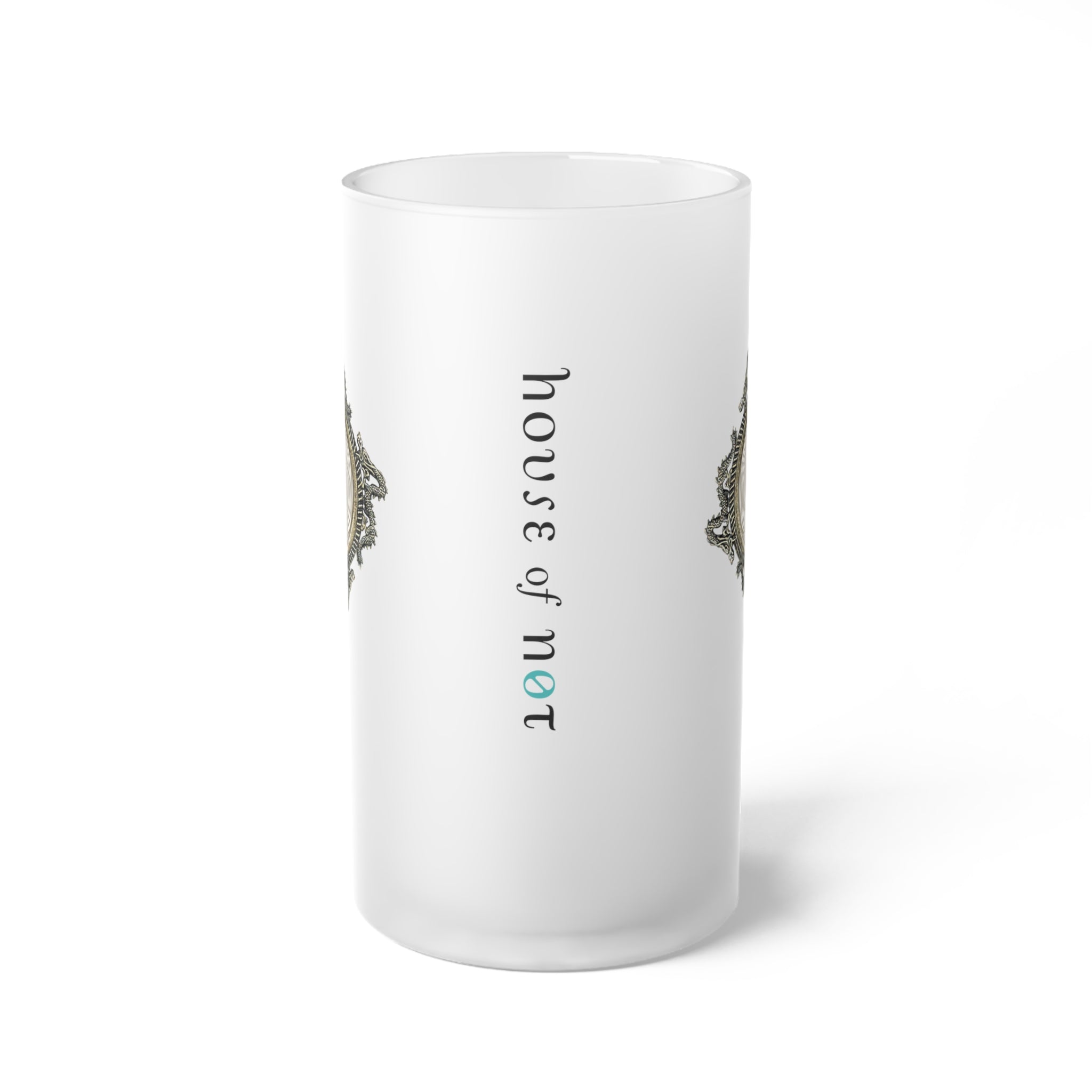 Limited Edition Dragon Jewel Frosted Glass Beer Mug